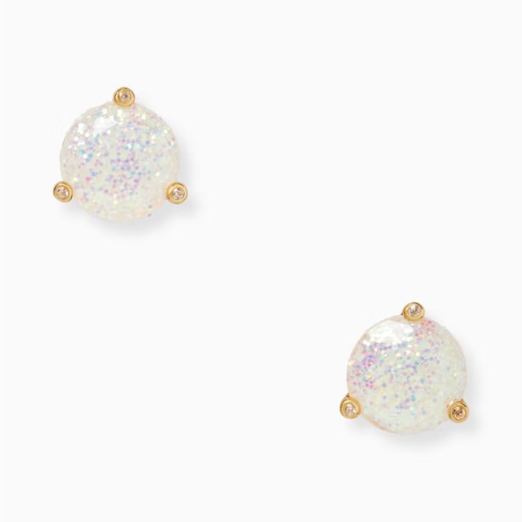 Like-New Kate Spade Gumdrop Earrings In Opal Glitter